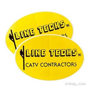 Set of Two Large Electrical Linemen Stickers